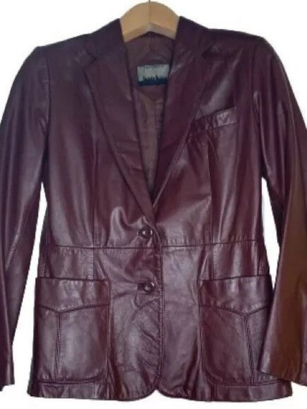 City Streets Leather Jacket Womens M Brown